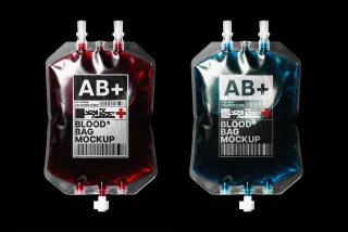 Blood Bag Mockup