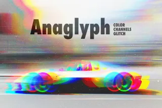 Anaglyph Glitch Photo Effect
