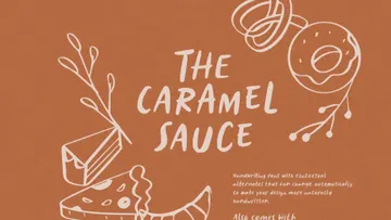 Caramel Sauce Font + Doodles