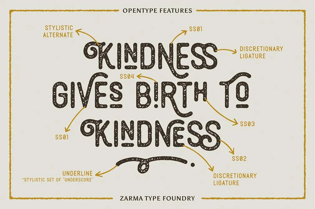 Thourenz — Monoline Vintage Font