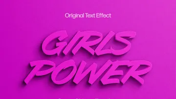 Girls Power Pink Text Effect