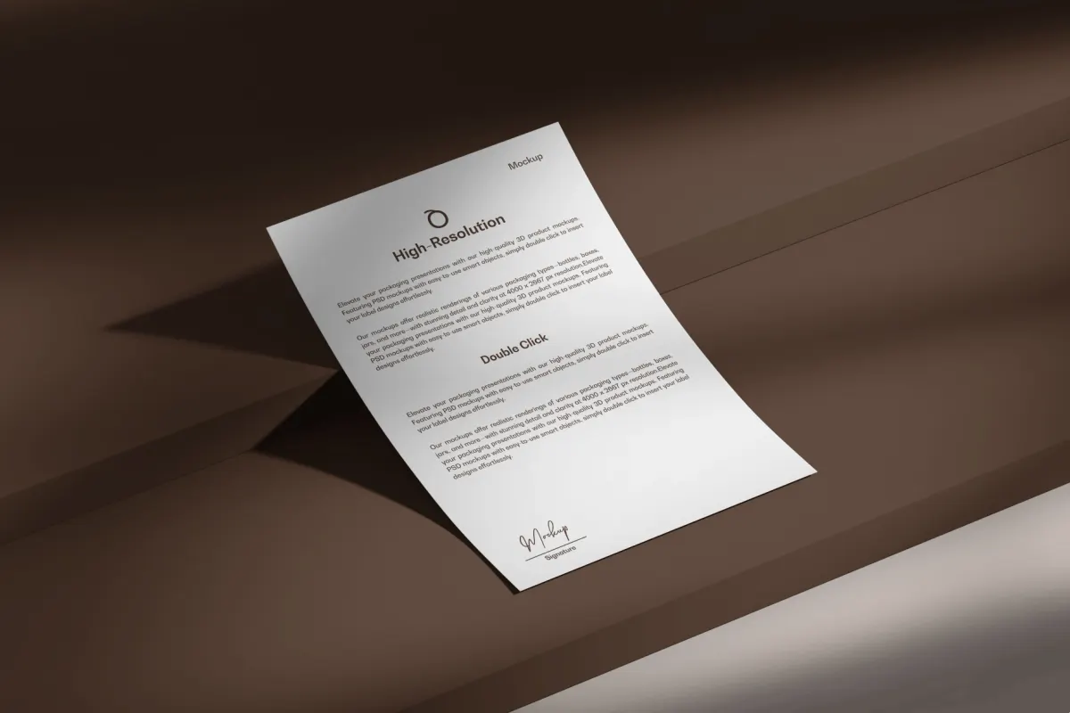 Presentation Folder & Paper Mockup