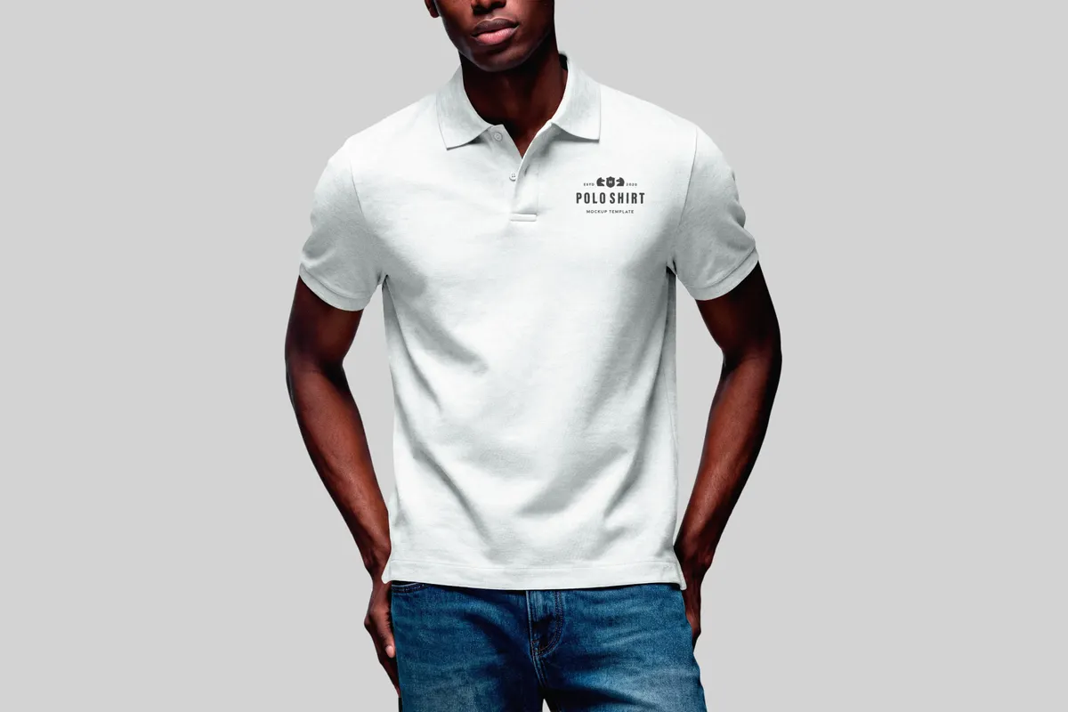 Piqué Polo Shirt Mockup