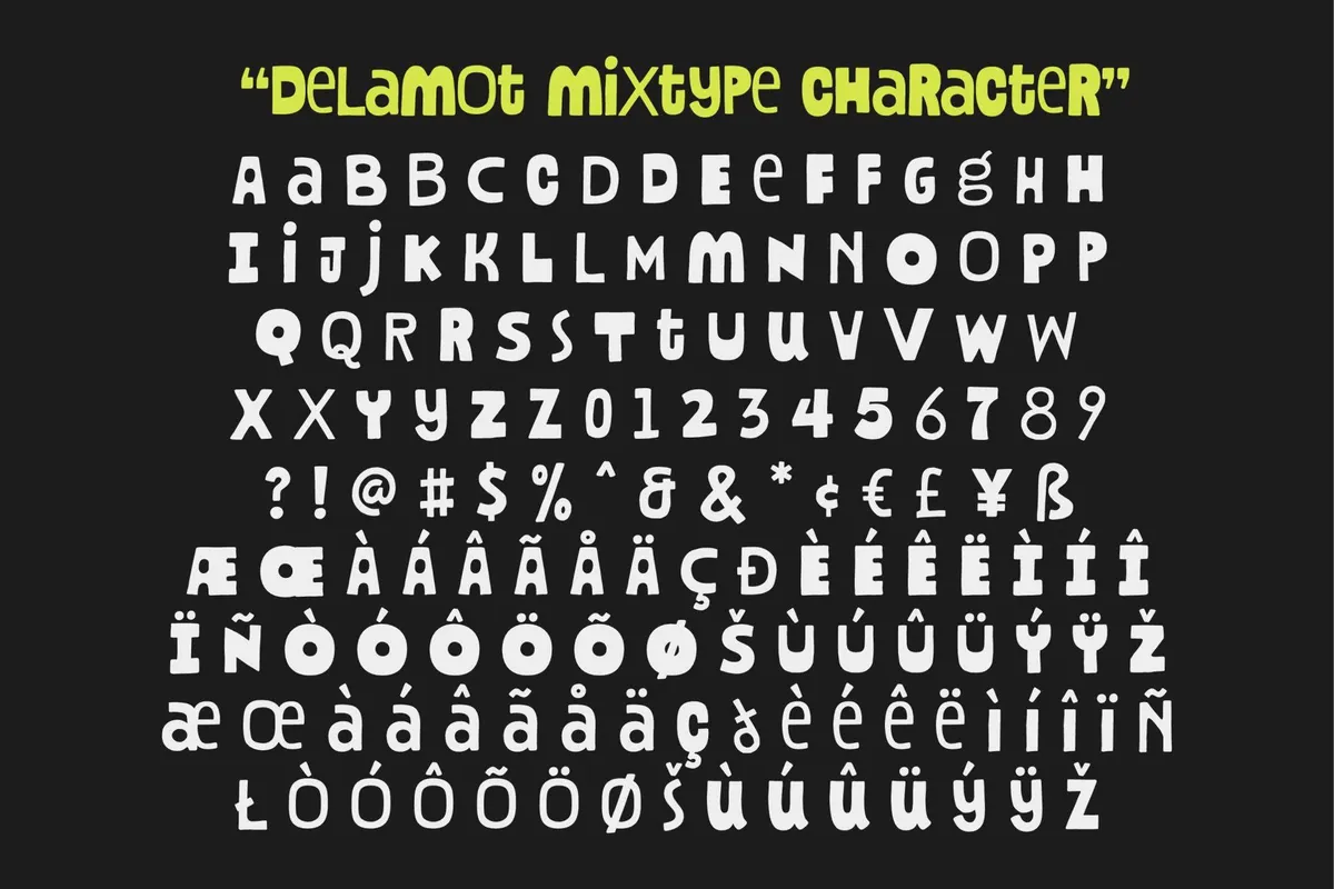 Delamot Hand Drawn Mix Typeface