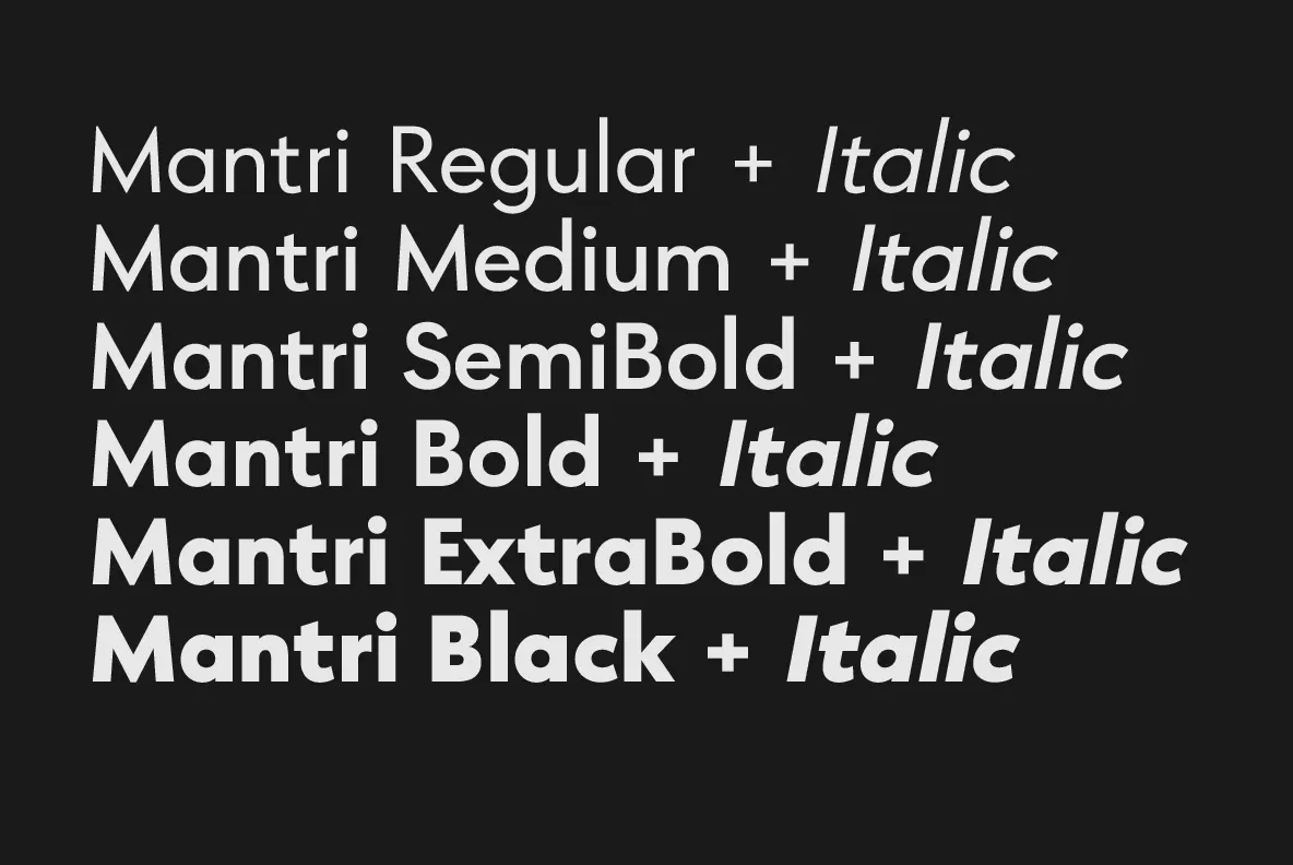 Mantri – Geometric Sans Font Family