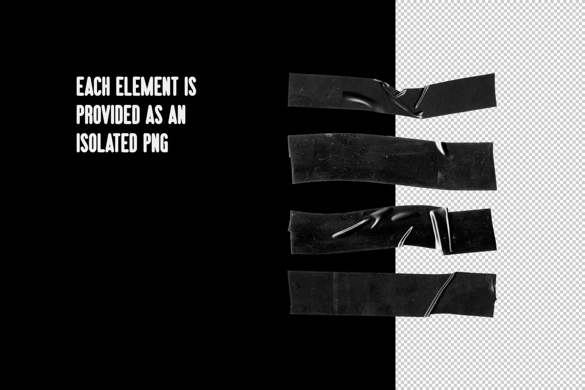 Black Tape: PNG Elements