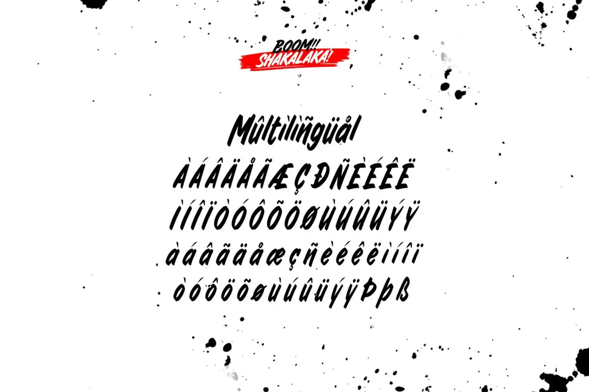 Boom Shakalaka - Brush Font
