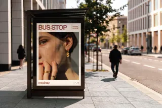 Bus Stop Advertising Mockup