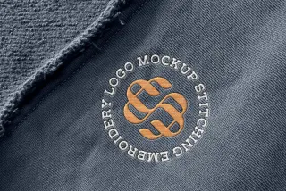 Stitching Embroidery Logo Mockup