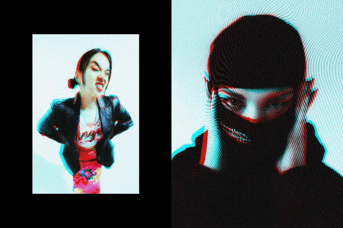 Glitch Screen Photo Effect