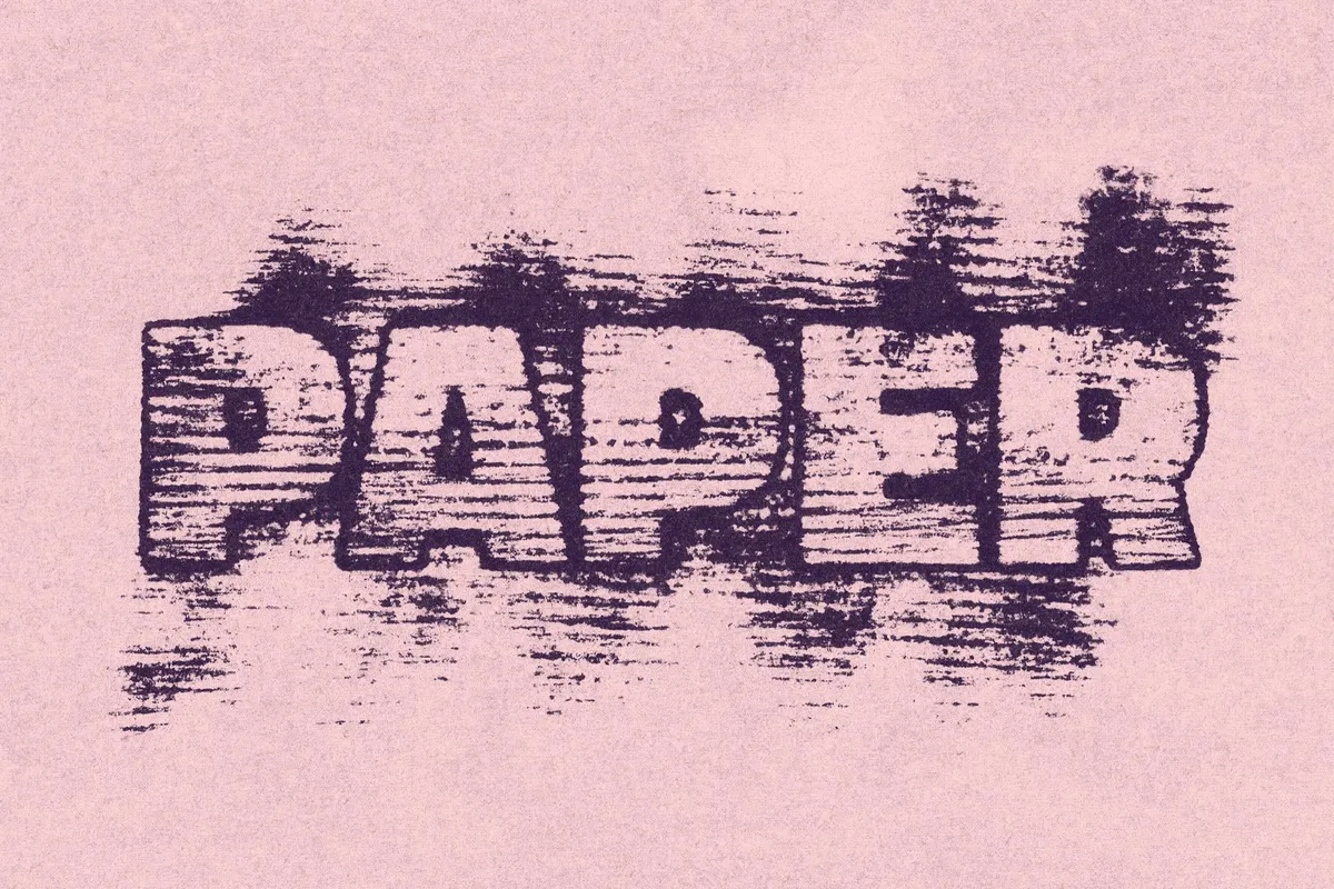 Smudged Print Text Effect