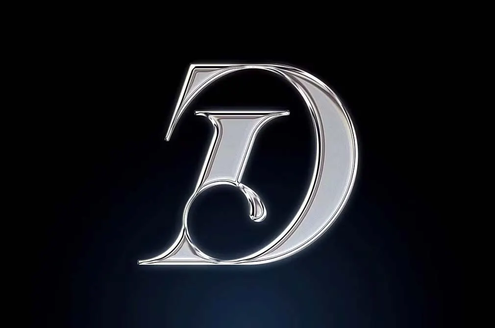 Original Chrome Metal Text Effect