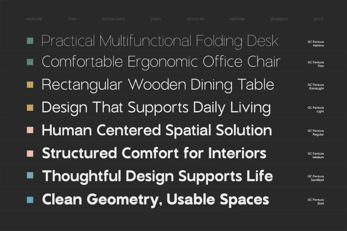 GC Fentura – Geometric Sans Serif Font