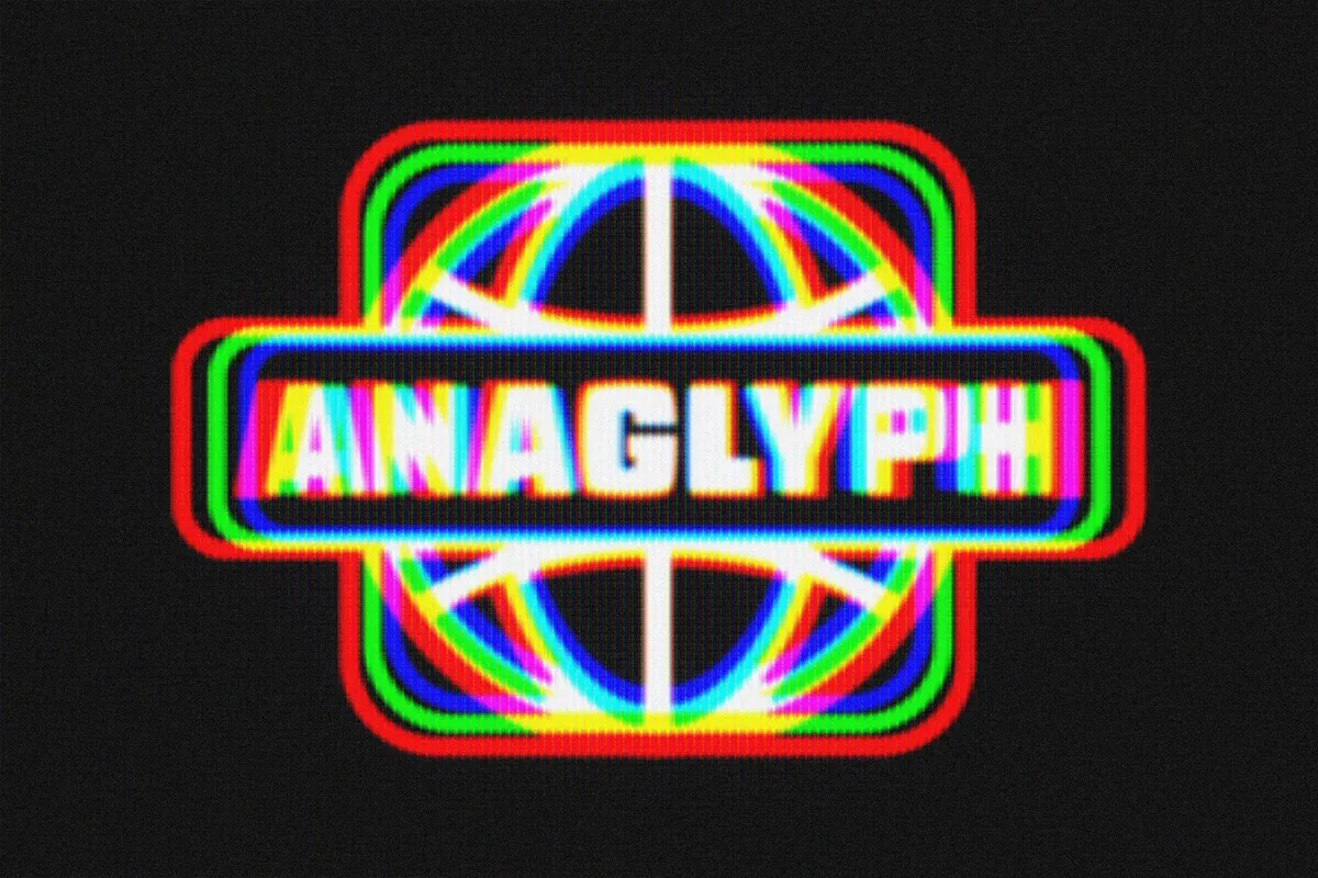 CRT Anaglyph Text Effect
