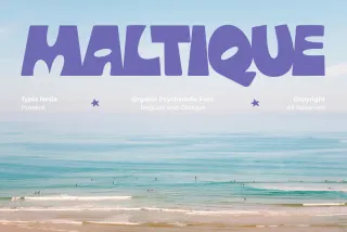 Maltique - Organic Psychedelic Display Font