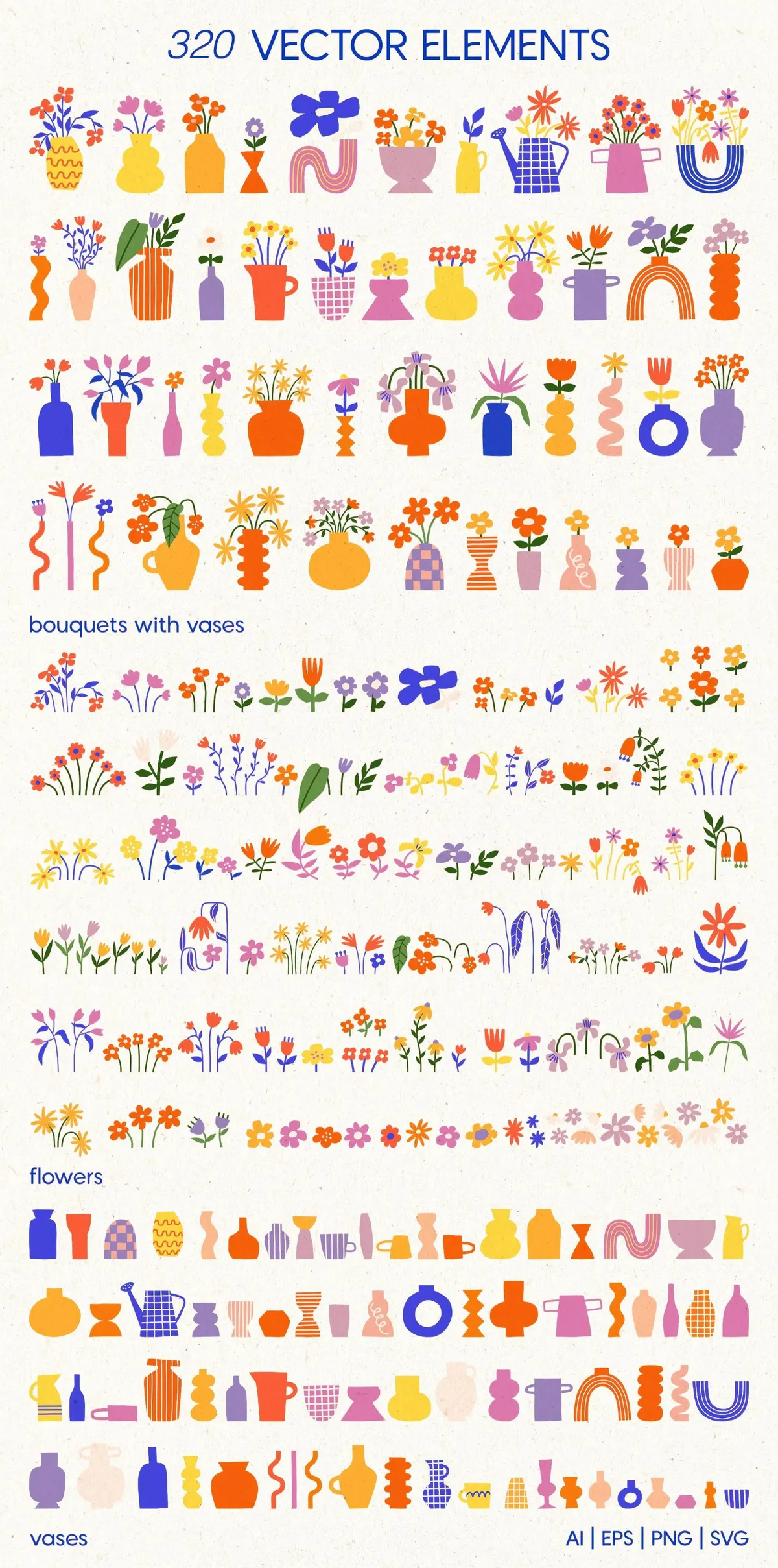Cutout Flowers | Vector Poster Creator