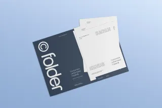 Corporate Folder Letterhead Mockup