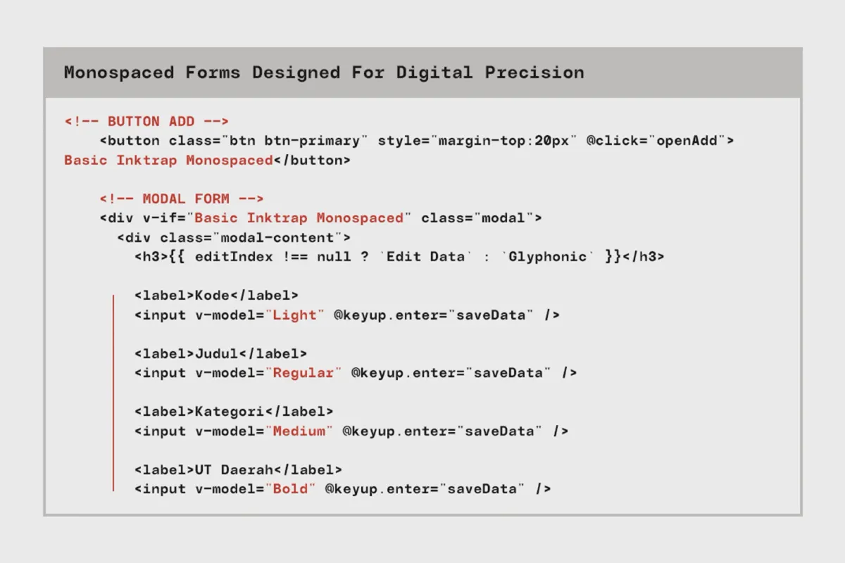 GC Basic Inktrap - Variable Monospace Font
