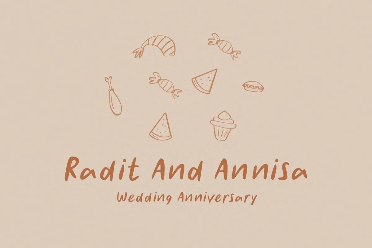 Caramel Sauce Font + Doodles