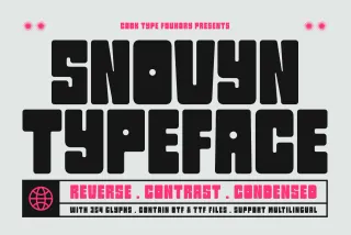 Snovyn - Bold Geometric Display Font