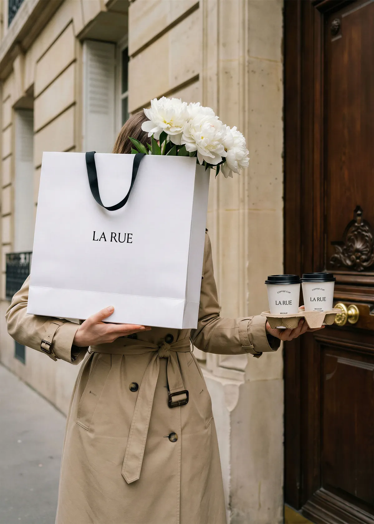 Luxury Shopping Bag & Coffee Cup Mockup