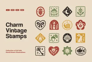 Charm Vintage Stamps