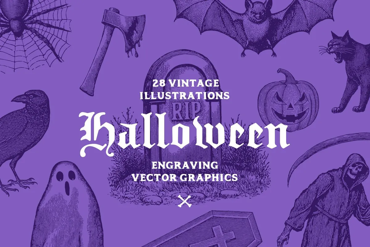 Vintage Halloween Illustrations