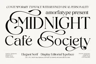 Midnight Cafe Society - Elegant Serif Font