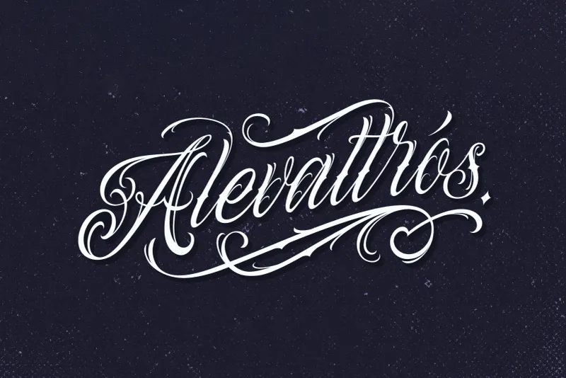 Alevattros - Tattoo Script Font