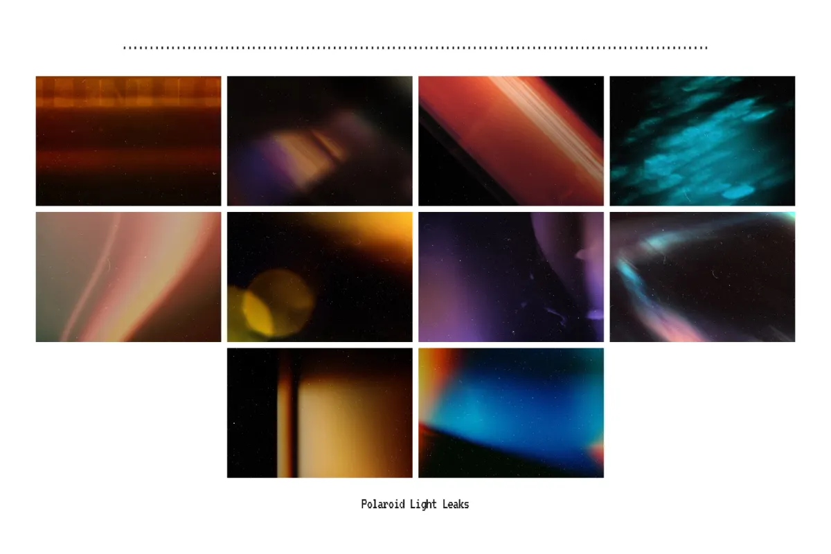 Polaroid Light Leaks Overlays