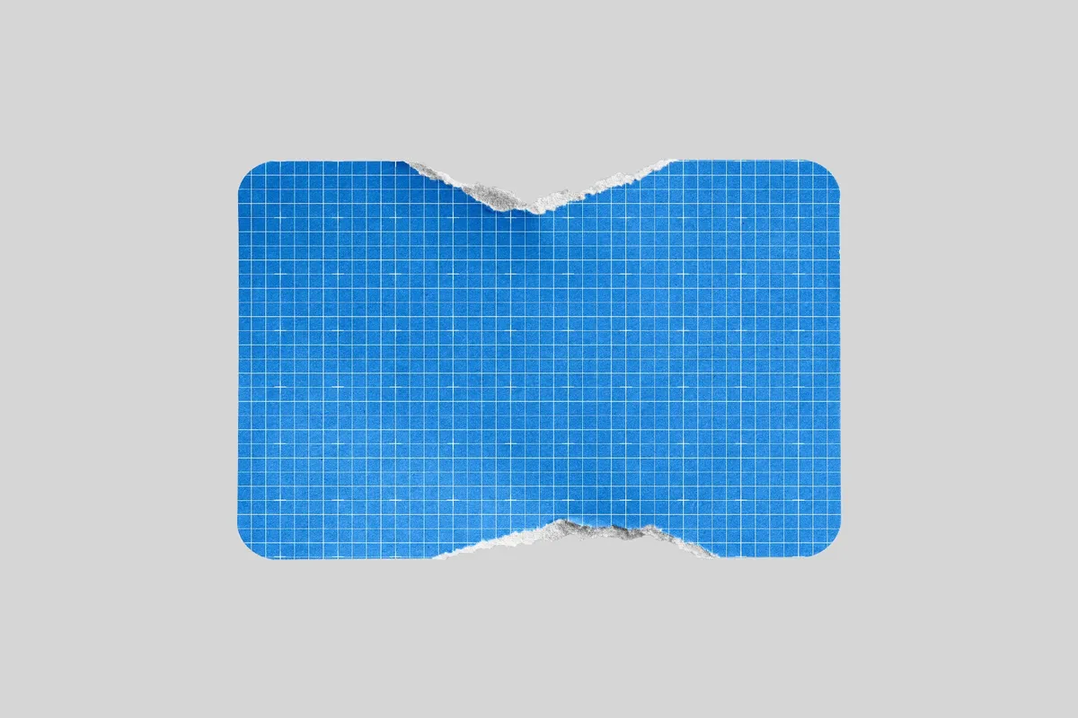 Ripped Rectangle Paper Sticker Mockup