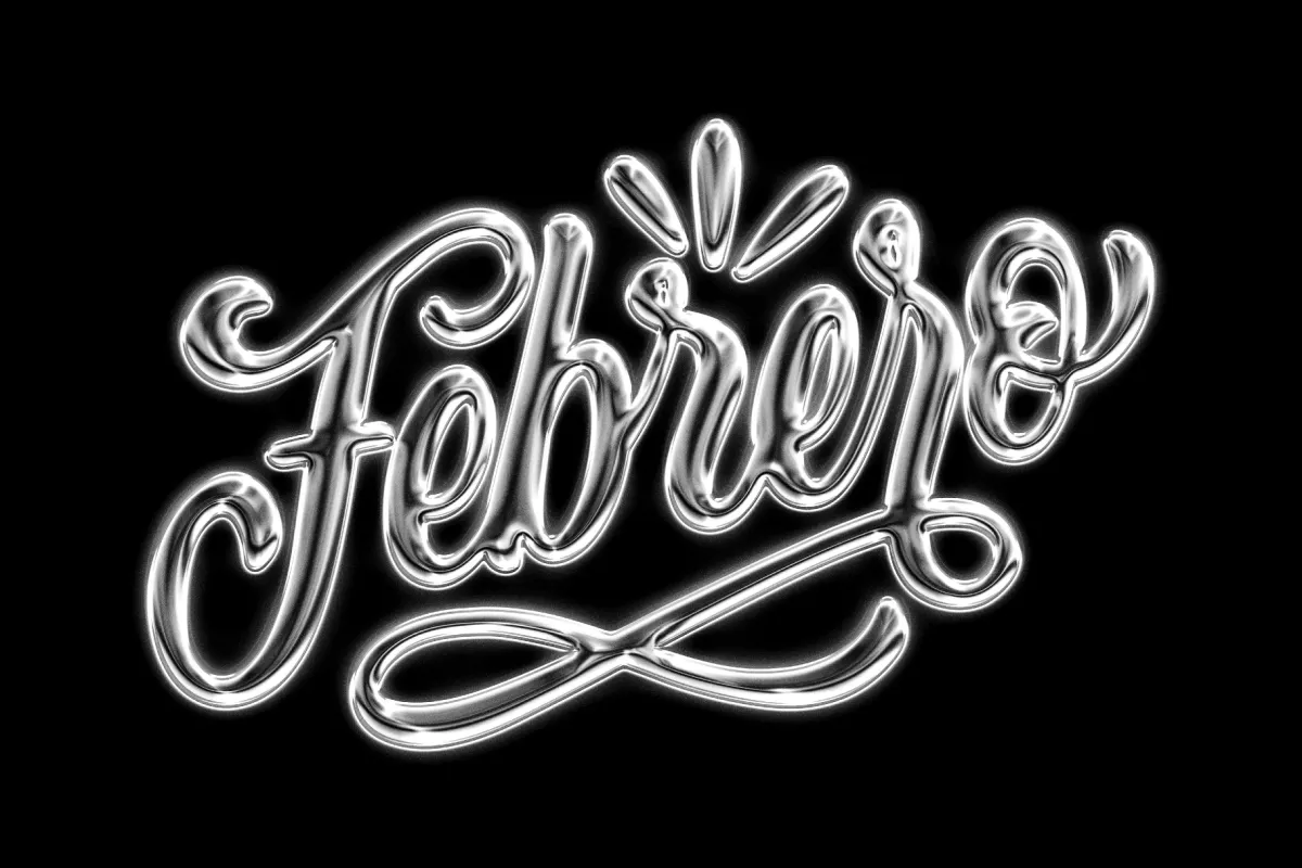 Acid Glass Chrome Text Effect