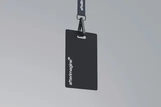 Isolated Floating ID Card Mockup