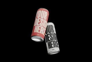 Floating Duo 330ml Can Mockup