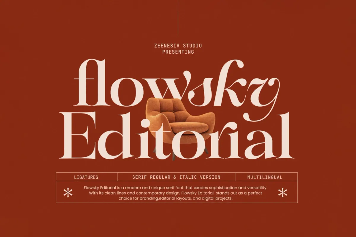 Flowsky Editorial – Elegant Serif Font