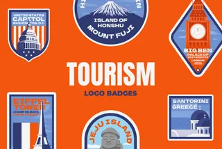 Modern Minimalist Tourism Logo Badges
