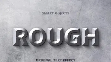 Rough Silver Steel Text Effect