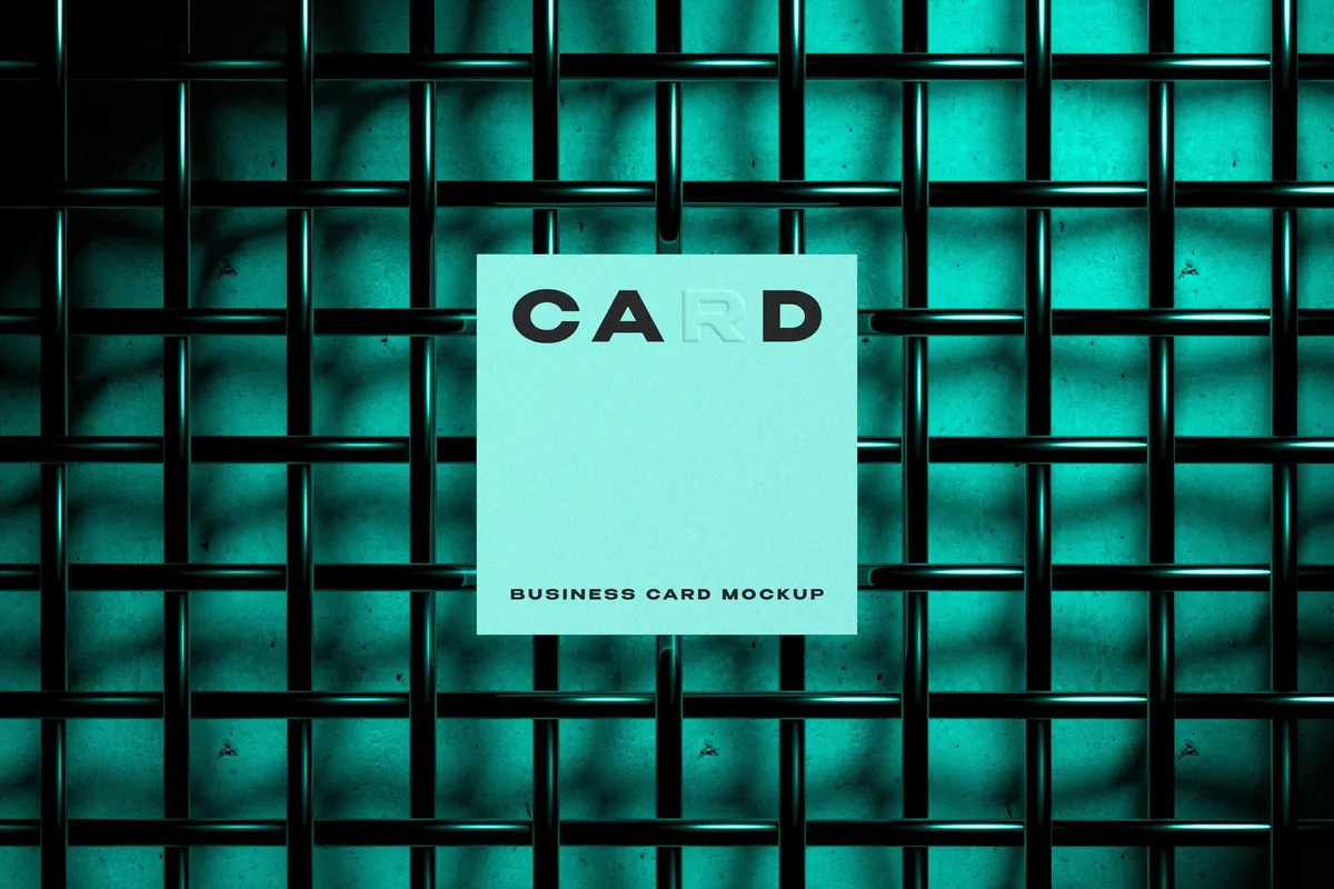 Square Business Card Mockup