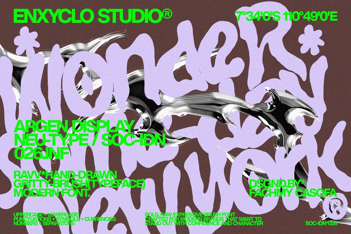 Argen - Hand-Drawn Brush Font