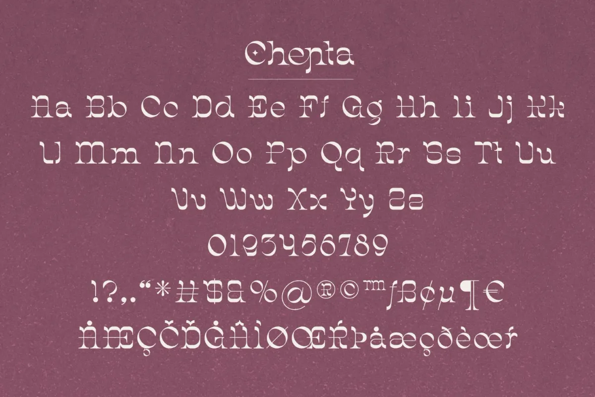 Chenta - Groovy Serif Display Font