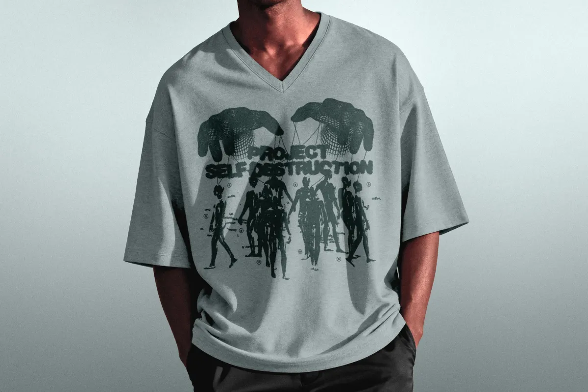 Men's V-Neck T-Shirt Mockup