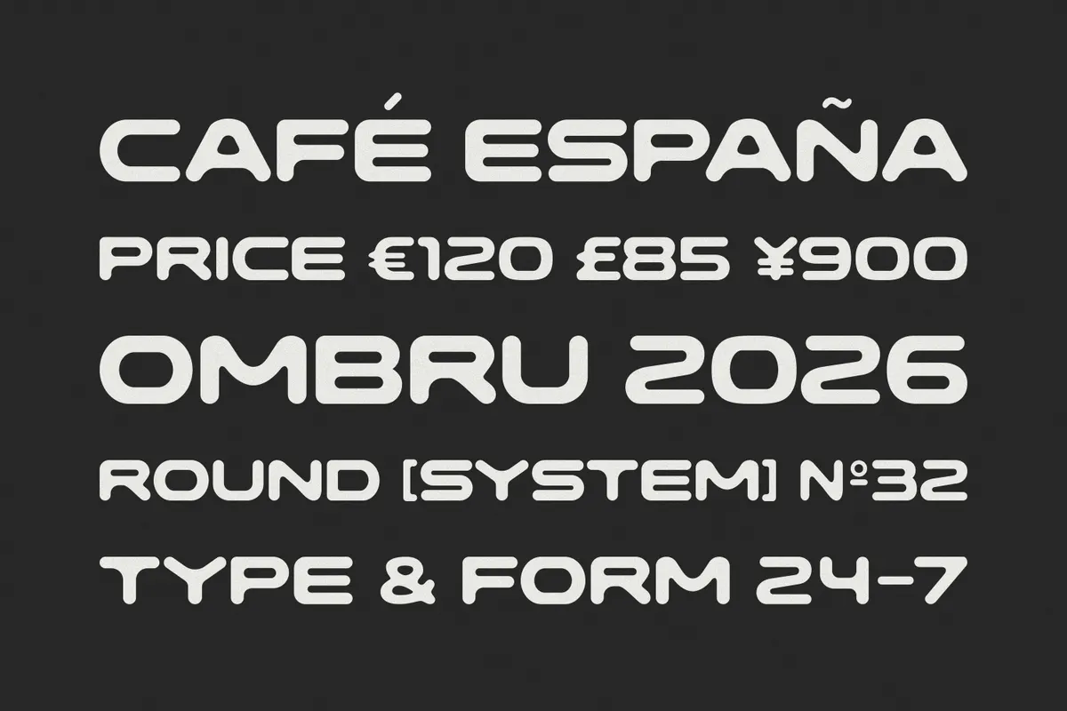 OMBRU — Bold Futuristic Display Font