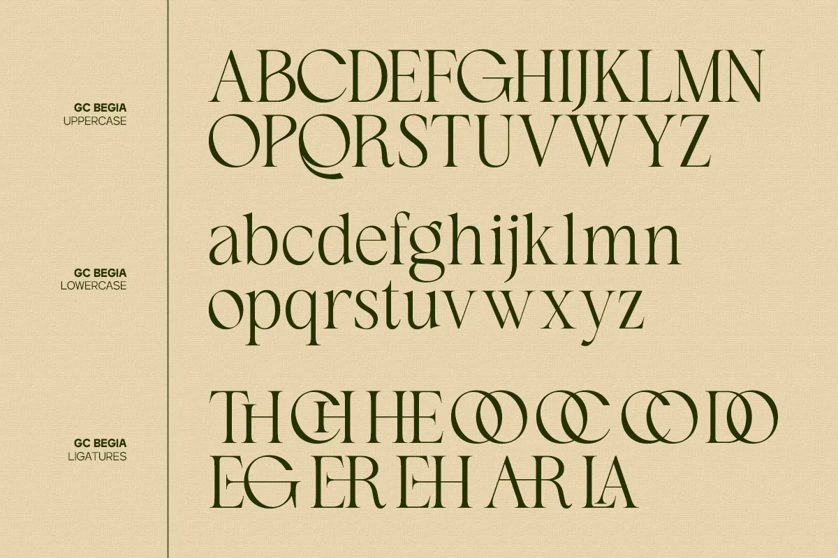 GC Begia - Modern Luxury Typeface