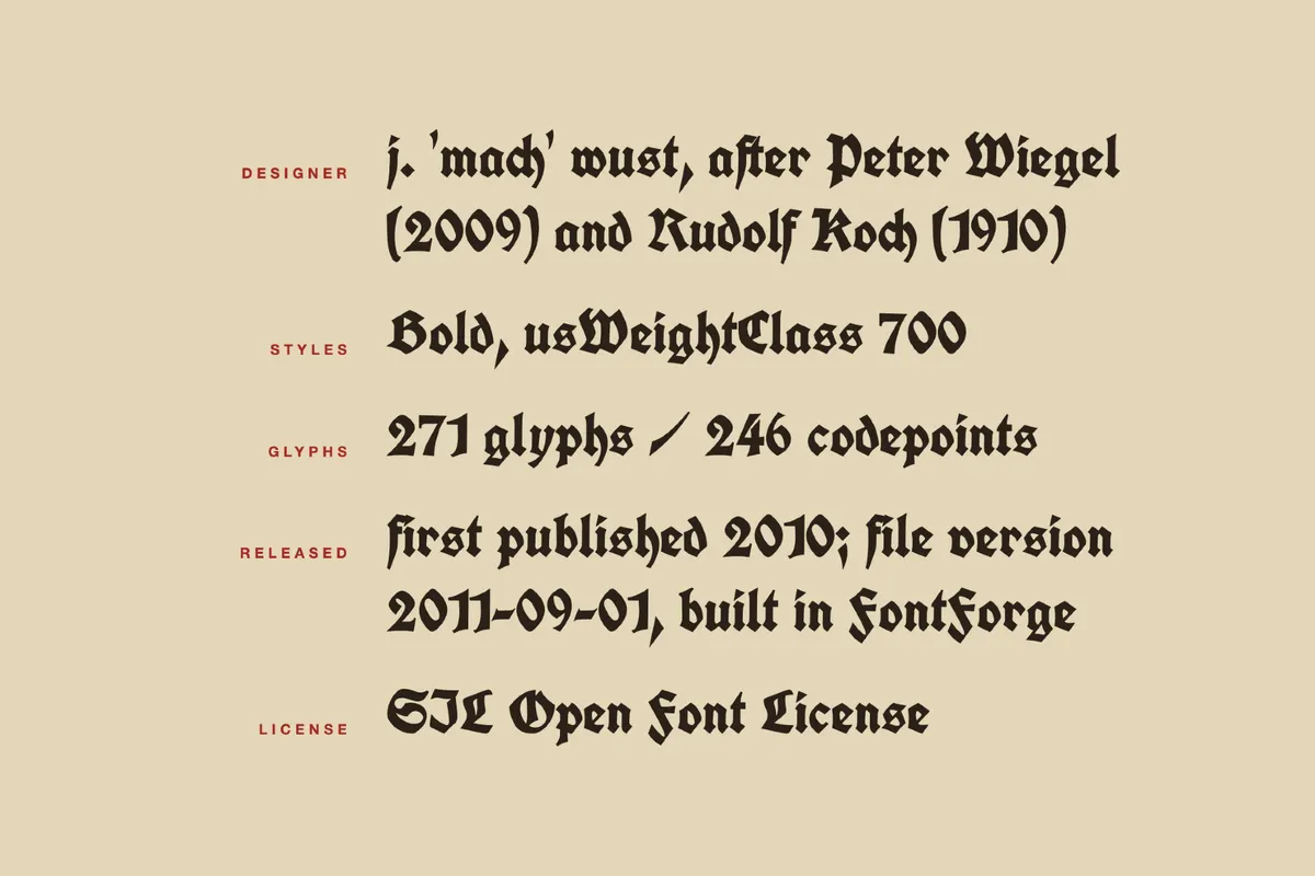 Unifraktur Cook - Free German Gothic Font