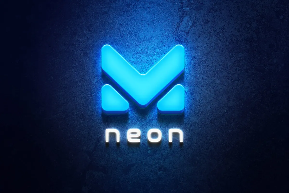Ice Neon Logo Mockup