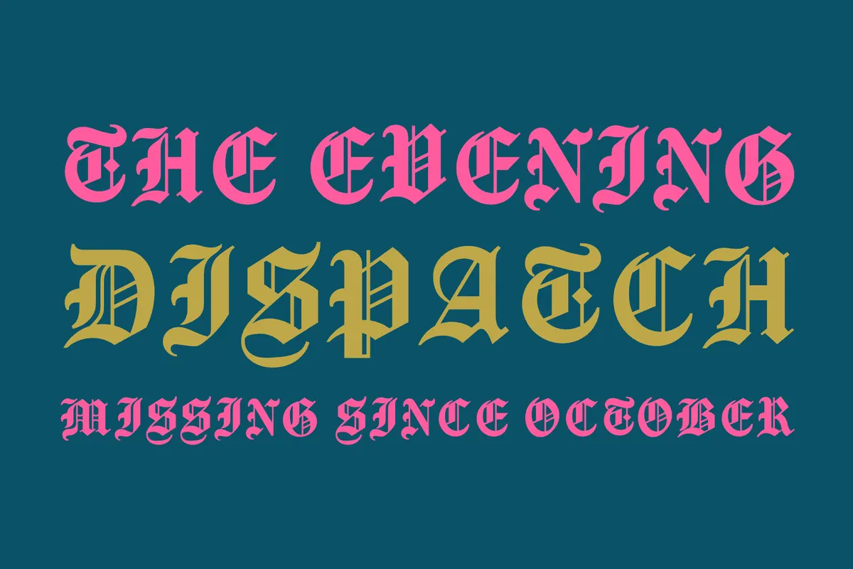 Newspaper Text - Free Textura Blackletter Font