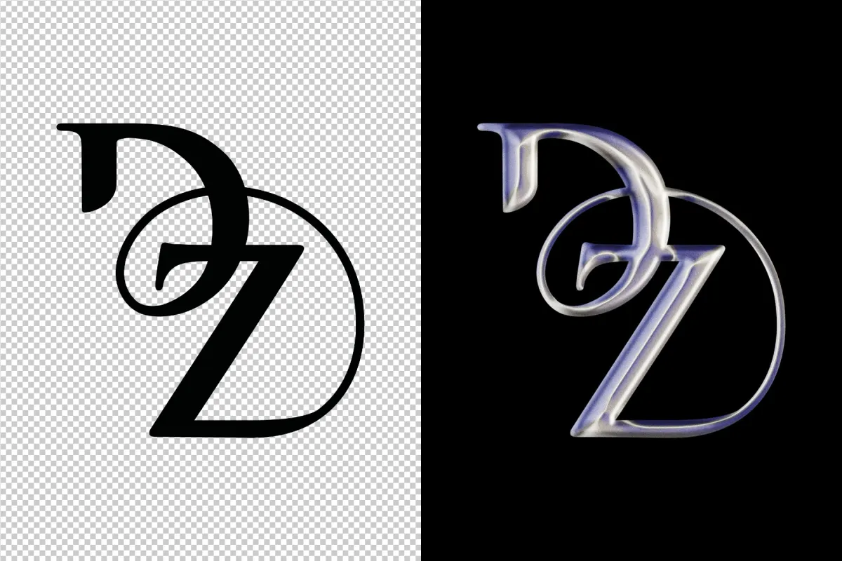 Chrome Logo Effect