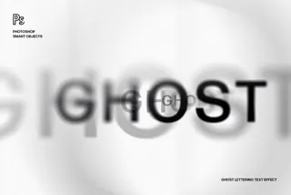 Ghost Lettering Text Effect