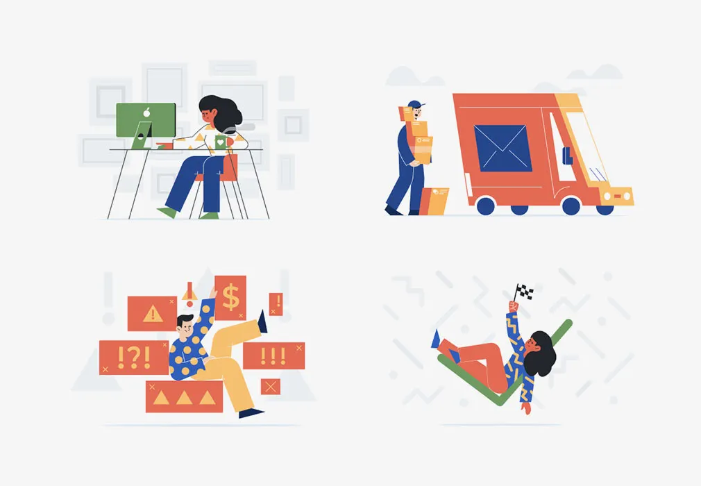 Unruly Landing Page Illustrations