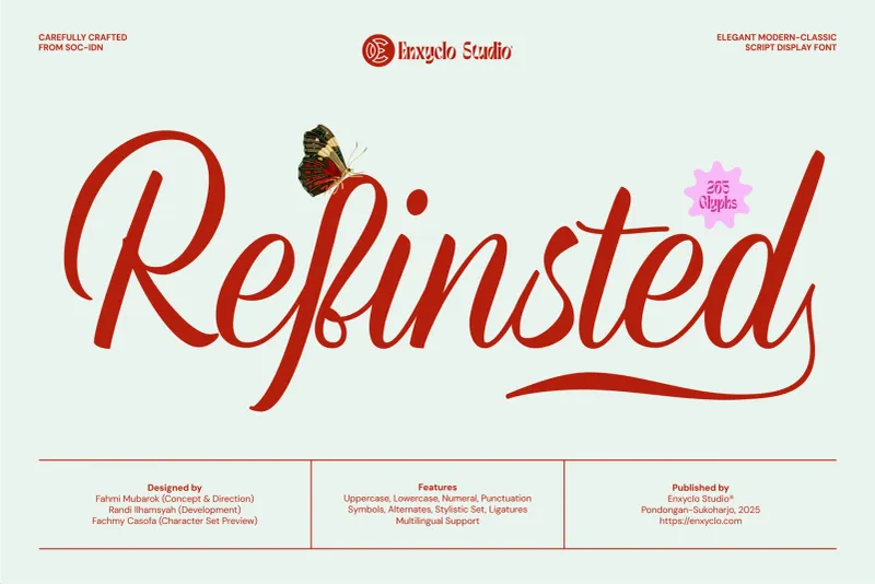 Refinsted - Modern Calligraphy Script Font